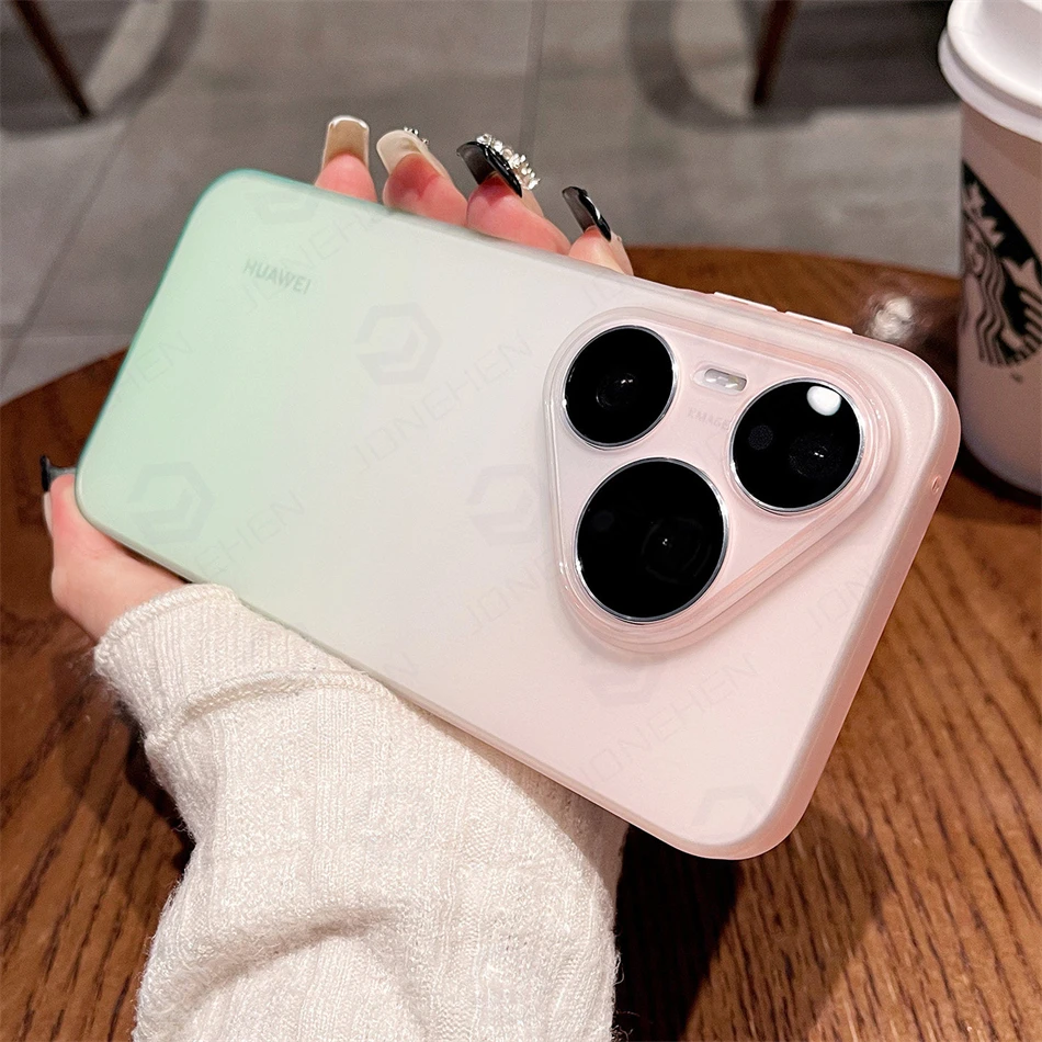 Enhanced Gradient Translucent Matte TPU Shockproof Phone Case
