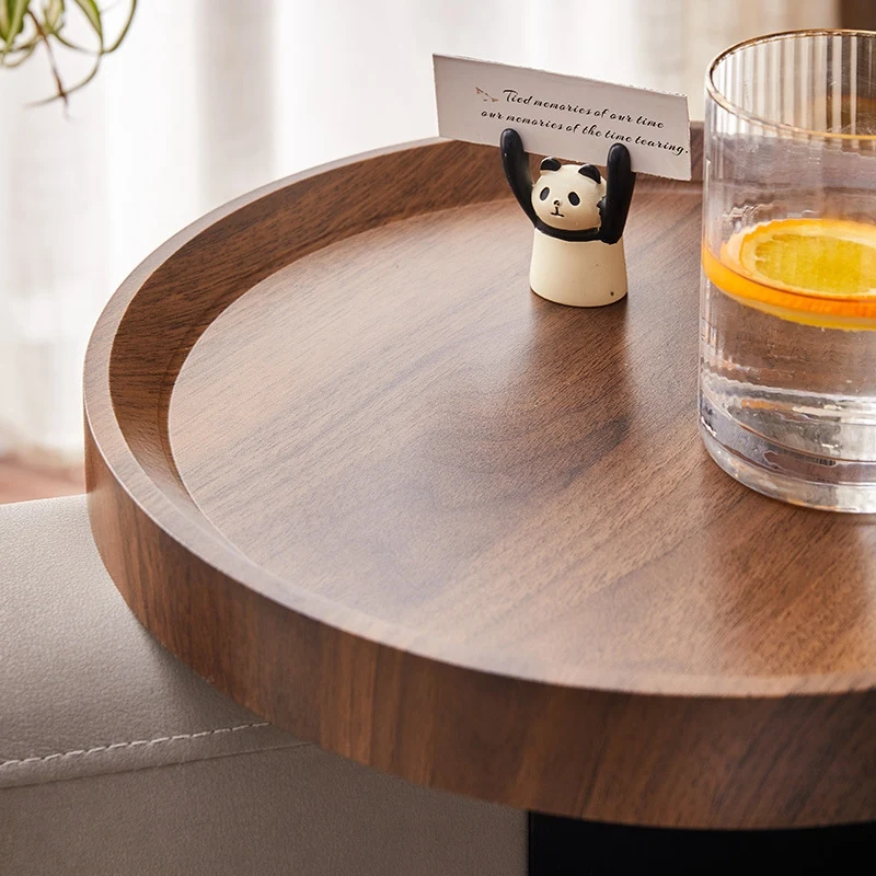 1 Piece Sofa Table Mini Side Table Waterproof Stain Resistant Corner Sofa Armrest Tray Installation-Free Adjustable