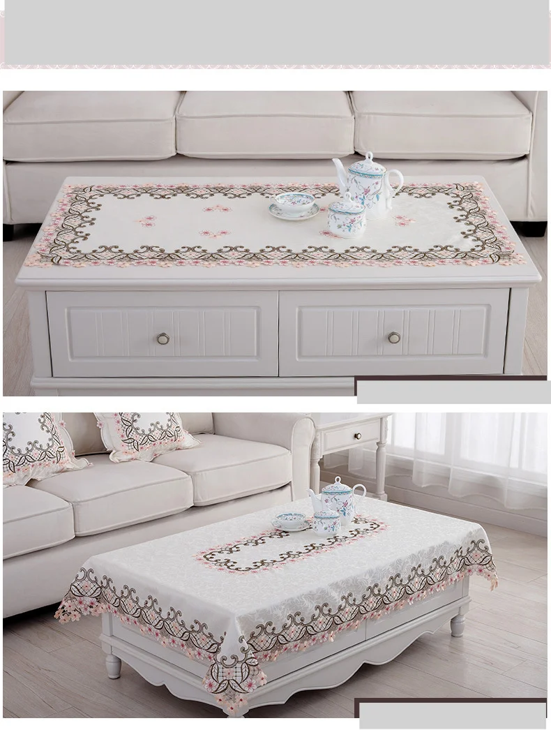 European style polyester coffee table tablecloth, dining table cloth, chair cushion, chair cover, table cloth, dustproof_voghion.com