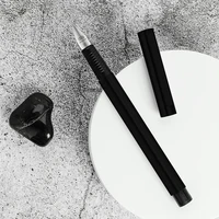 3PCS Jinhao 65 Fountain Pen EF F Nib with Converter Metal Matte Black Writing INK Pen school office student stationery supplies 2