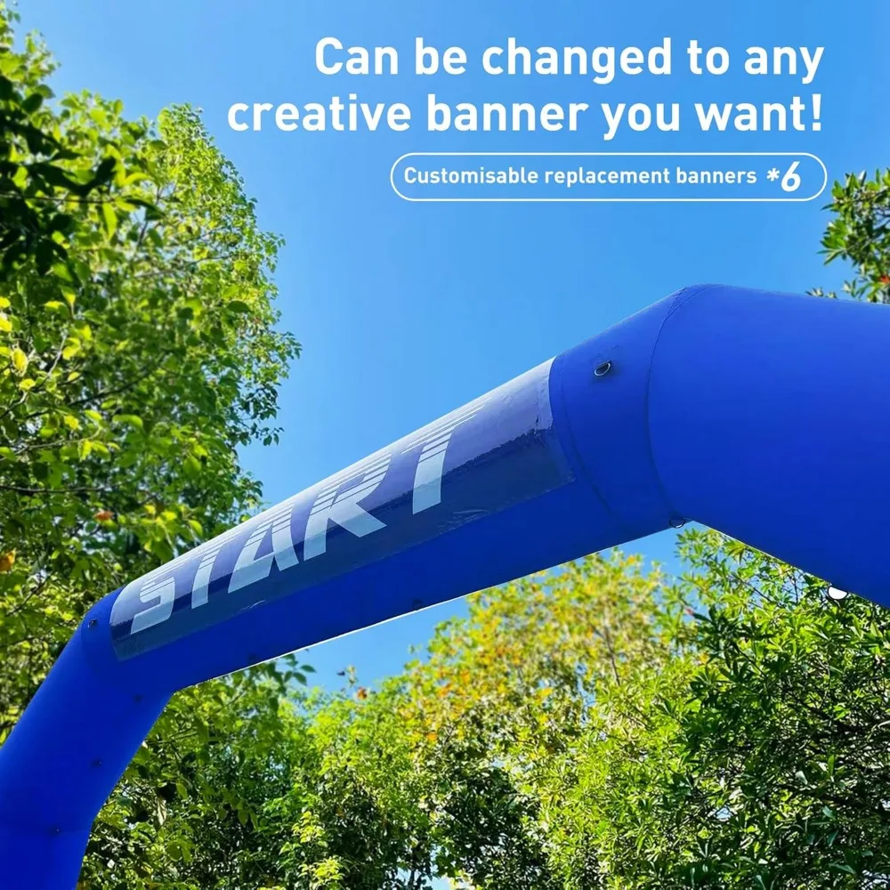 20ft Inflatable Arch, Huge Inflatable Archway with Powerful Blower and Start Finish Line Banners for 5K Race, Fundraisers, Adver