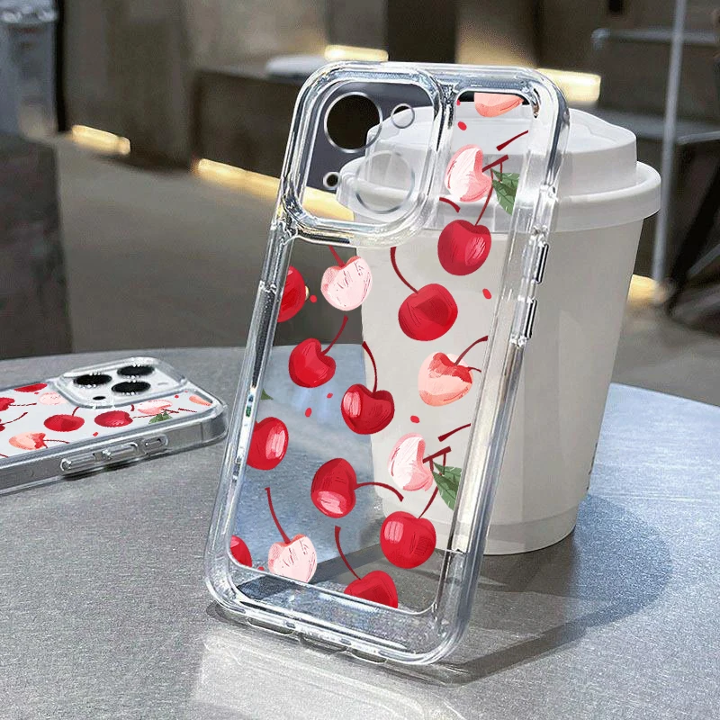 Vibrant Watermelon Fruit Clear Silicone Phone Case