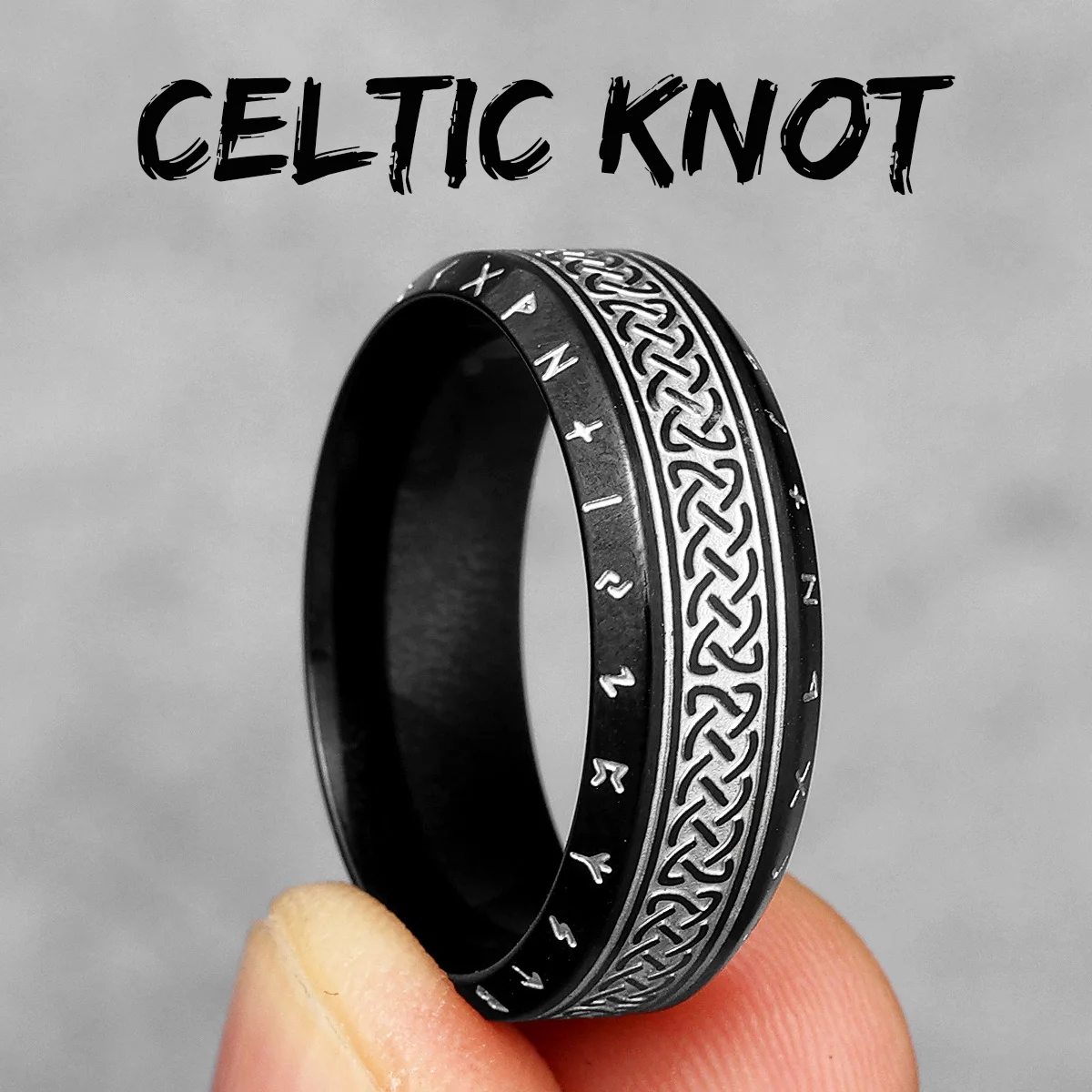 Vintage Nordic Celtic Knot Stainless Steel Rings - Viking Inspired Jewelry Gift