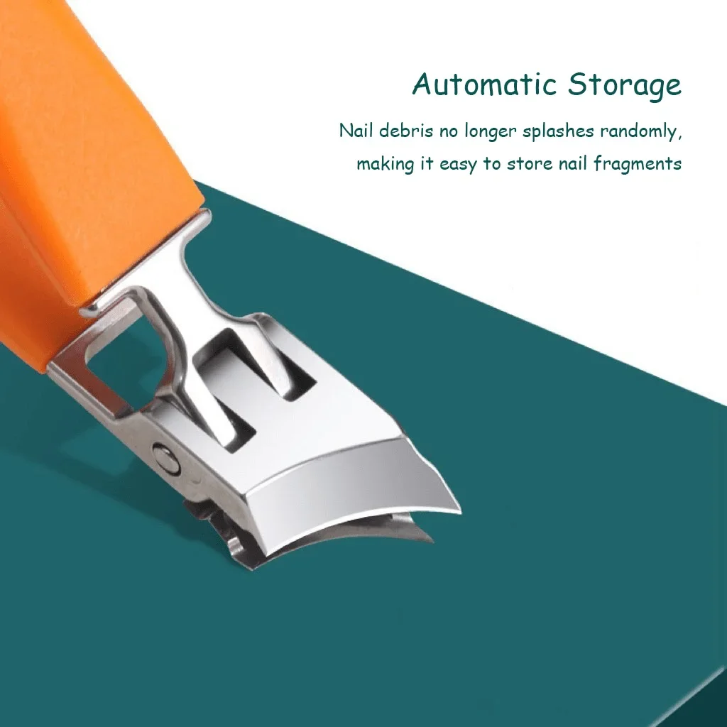 Nail Clipper Slanted Oblique Blade Ingrown Toenail Clipper Anti-Splash Wide Jaw Opening Hard Nails