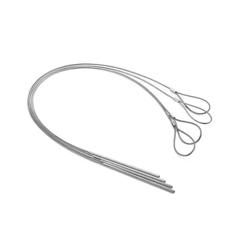 2/4pcs Outdoor Camping Picnic 11.2-Inch Long Flexible Wire Skewers Stick Stainless Steel BBQ Needle BBQ Skewers Kitchen Utensils