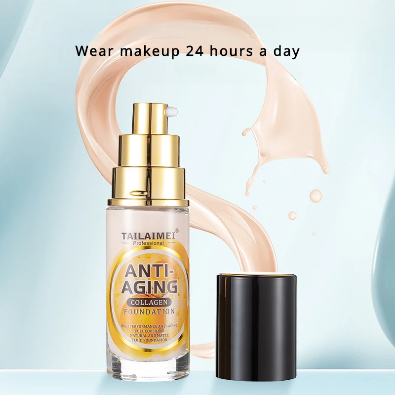 KOK Huahua 에어 파운데이션 수화 보습 컨실러, 보이지 않는 모공 네이키드 메이크업 BB 크림 크림, 근육 