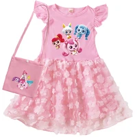 Été enfants robes Catche Teenie ping bébé filles robe princesse enfants mariage fête d'anniversaire robe Costume de noël 5