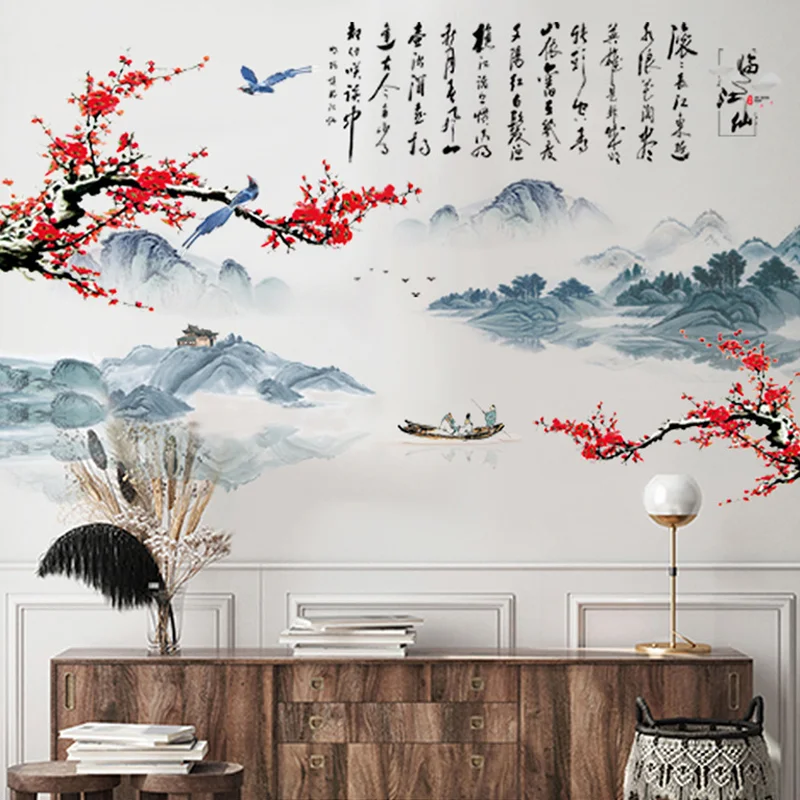 

60*90cm Kawaii Landscape Stickers DIY Window Glass Wall Stickers Bedroom Decoration Stickers Self-adhesive Wallpaper Stationery