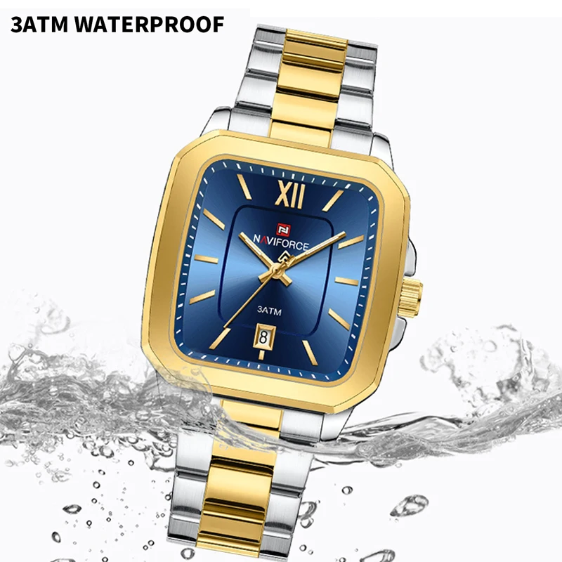 Business Lover's Watch Creative Design Fashion 24 Hours Date Display Window Wristwatch Steel Strap Unisex Couple Clock_voghion.com
