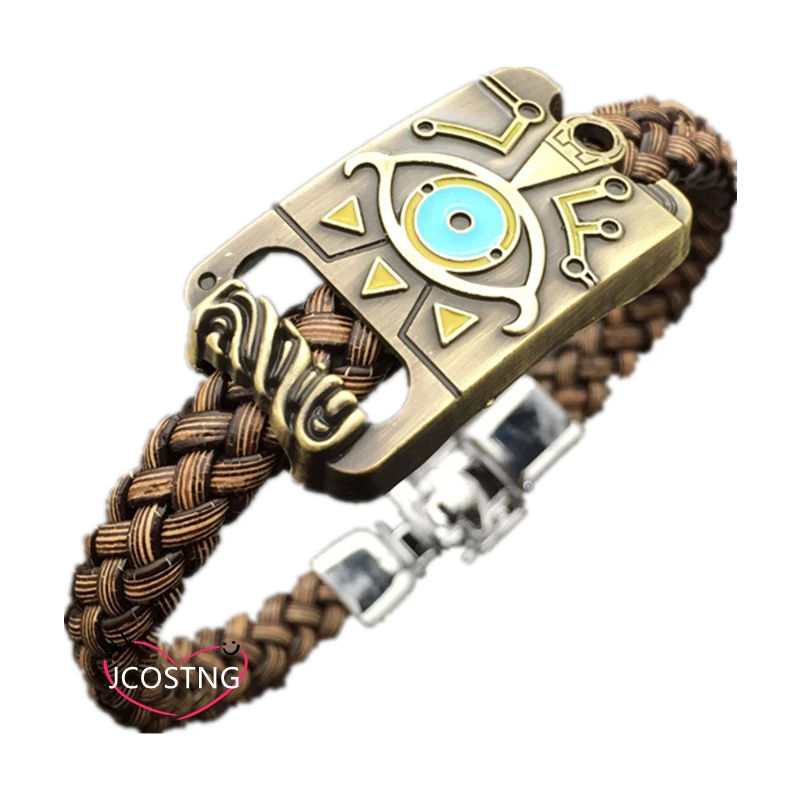 Anime Bracelet Classic Game Anime Knit Bracelets Zelda Cosplay Props Retro Style Metal Leather Bracelet & Bangle for Women Men Legend