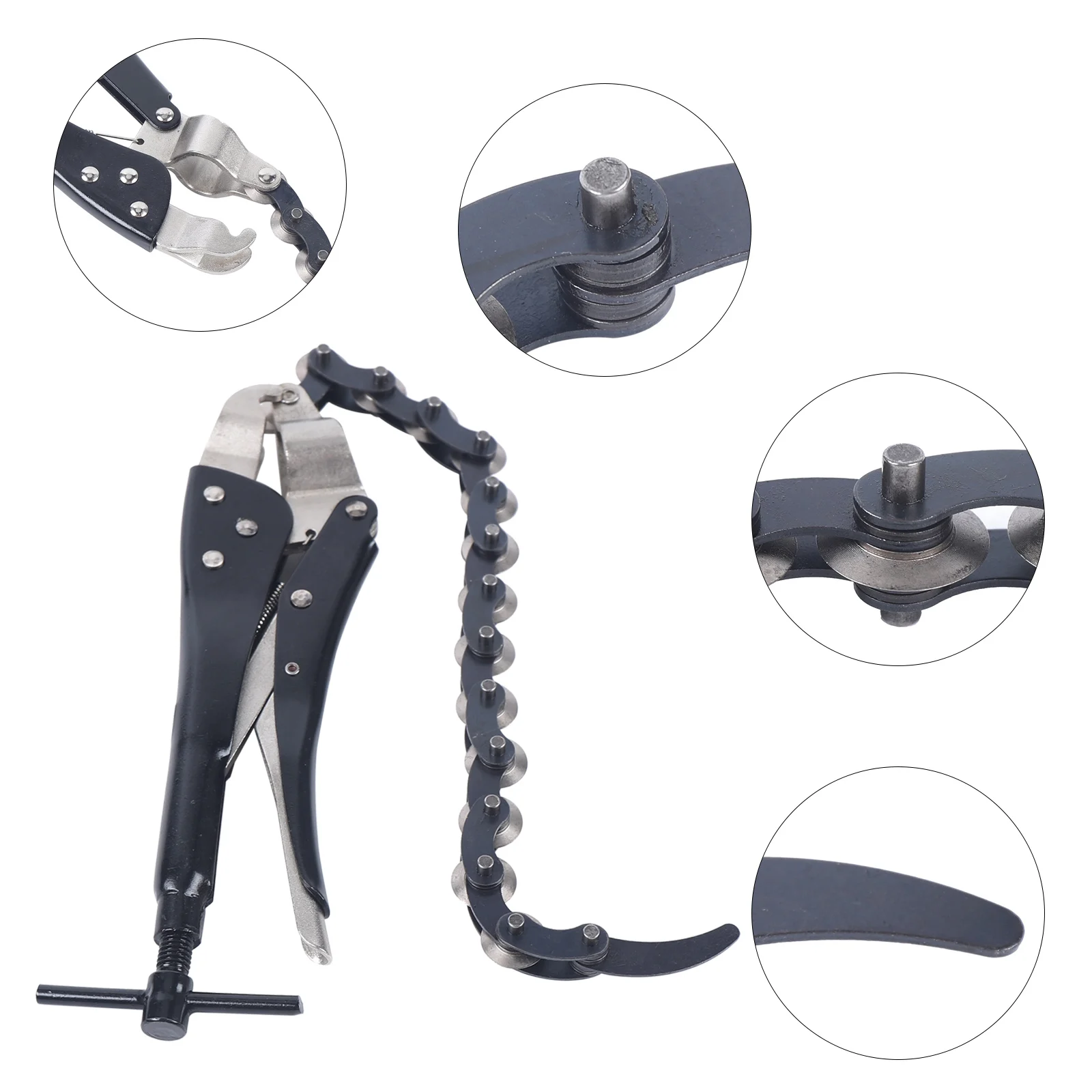 Multi Wheel Chain Lock-grip Pliers Tube Pipe Car Exhaust Pipe Cutter Durable Tailpipe Cutter Exhaust Chain Tool