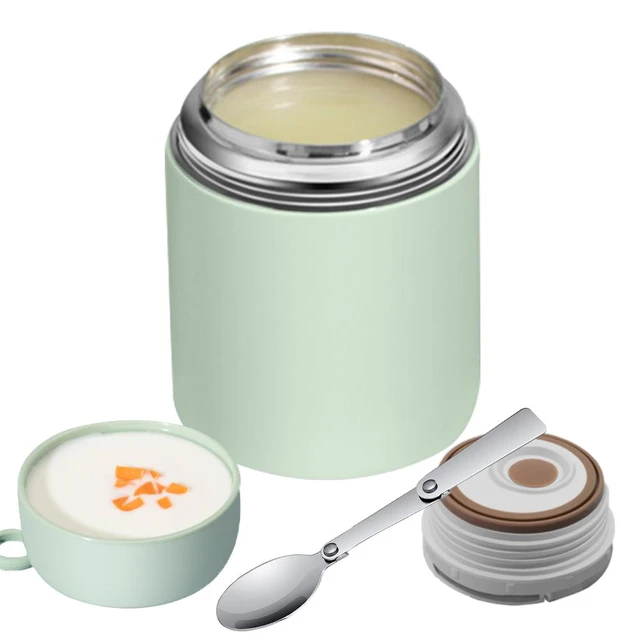 Vacuum Insulated Food Container for Hot Food 304 Stainless Steel Thermal  Wide Mouth Food Jar with Foldable Spoon Lunch Thermoses - AliExpress