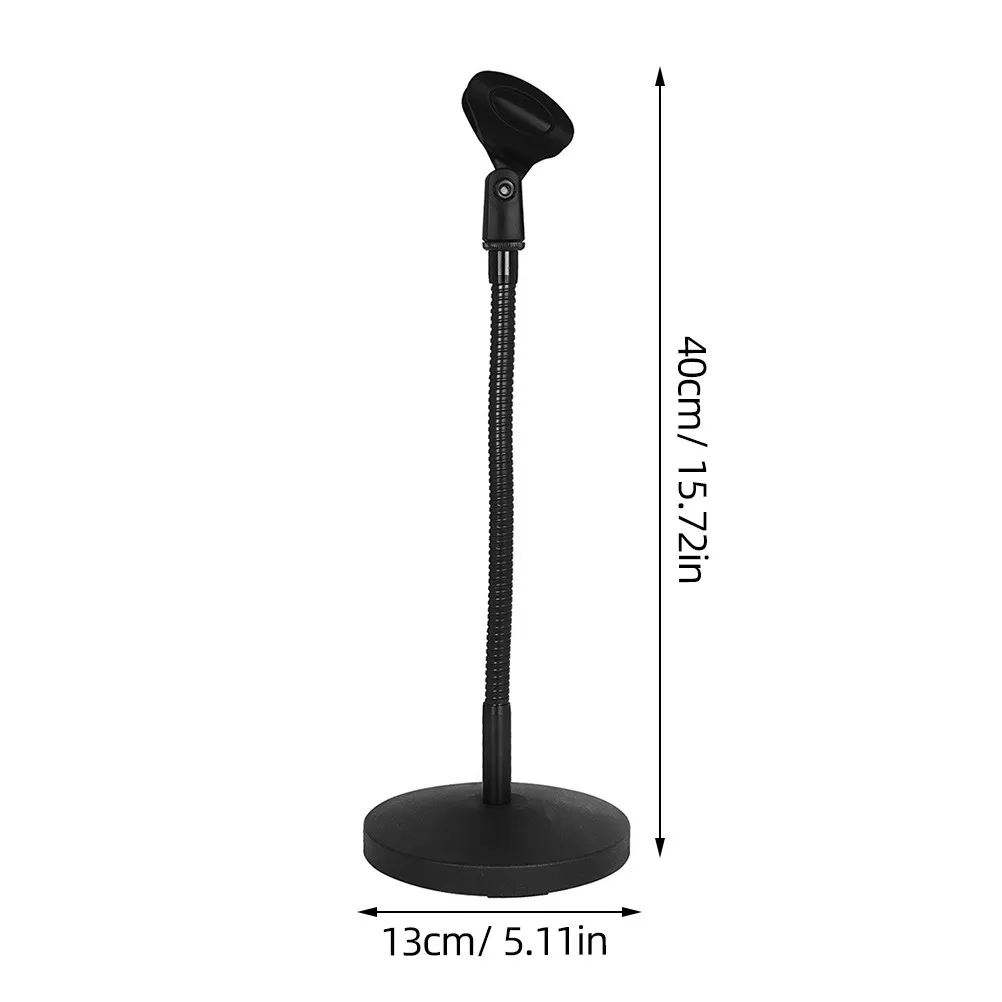 안정적인 마이크 브래킷 클립을 위한 금속 조절식 마이크 스탠드 데스크탑 테이블탑 마운트