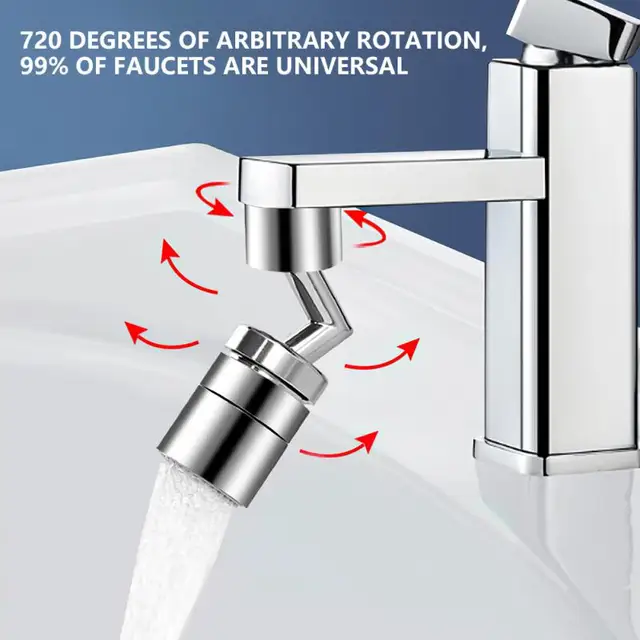 720 ° Forgó Fröccsöntés Szűrő Csaptelephosszabbító Permetező Fej Rugalmas Hab Fúvóka Fürdőszoba Csapteljesítmény -Adapter Konyhai Kiegészítők - Image 3