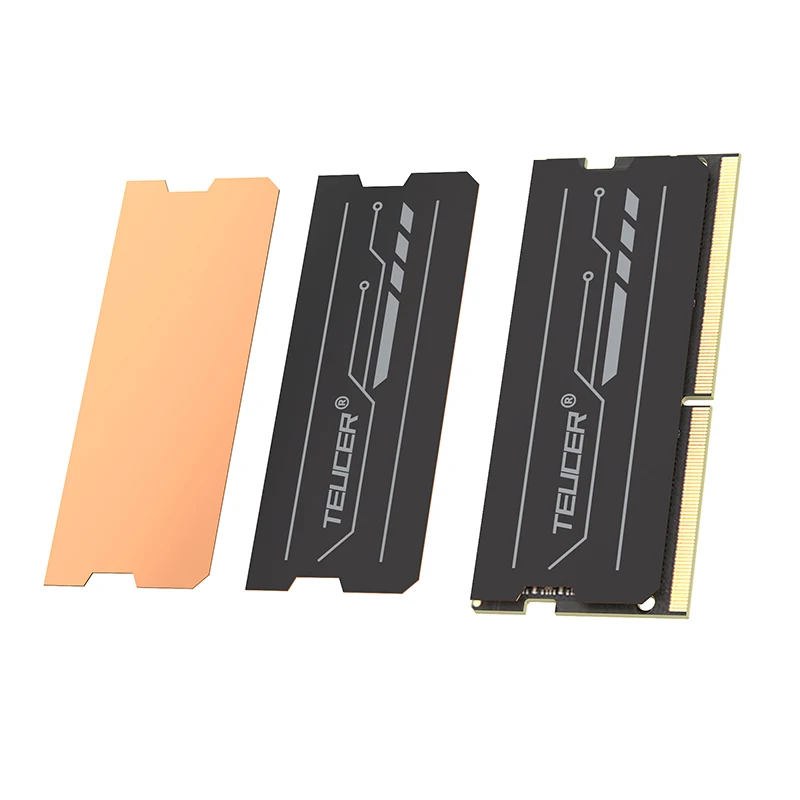 Thermal Pad 2pcs Copper Foil Design Thermal pad Graphene Laptop RAM Heatsink DDR5 DDR4 DDR3 DDR2 Memory Module Cooling Sticker