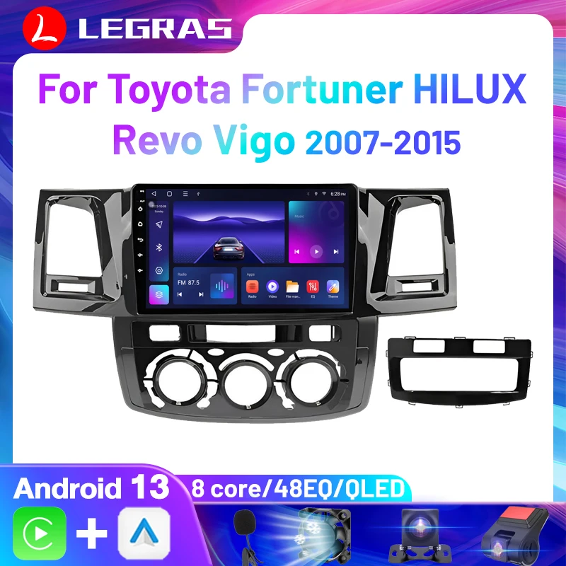 

2 Din Android Wireless Carplay Car Radio for Toyota Fortuner HILUX Revo Vigo 2007-2015 Multimedia Video Player Car Stereo Audio