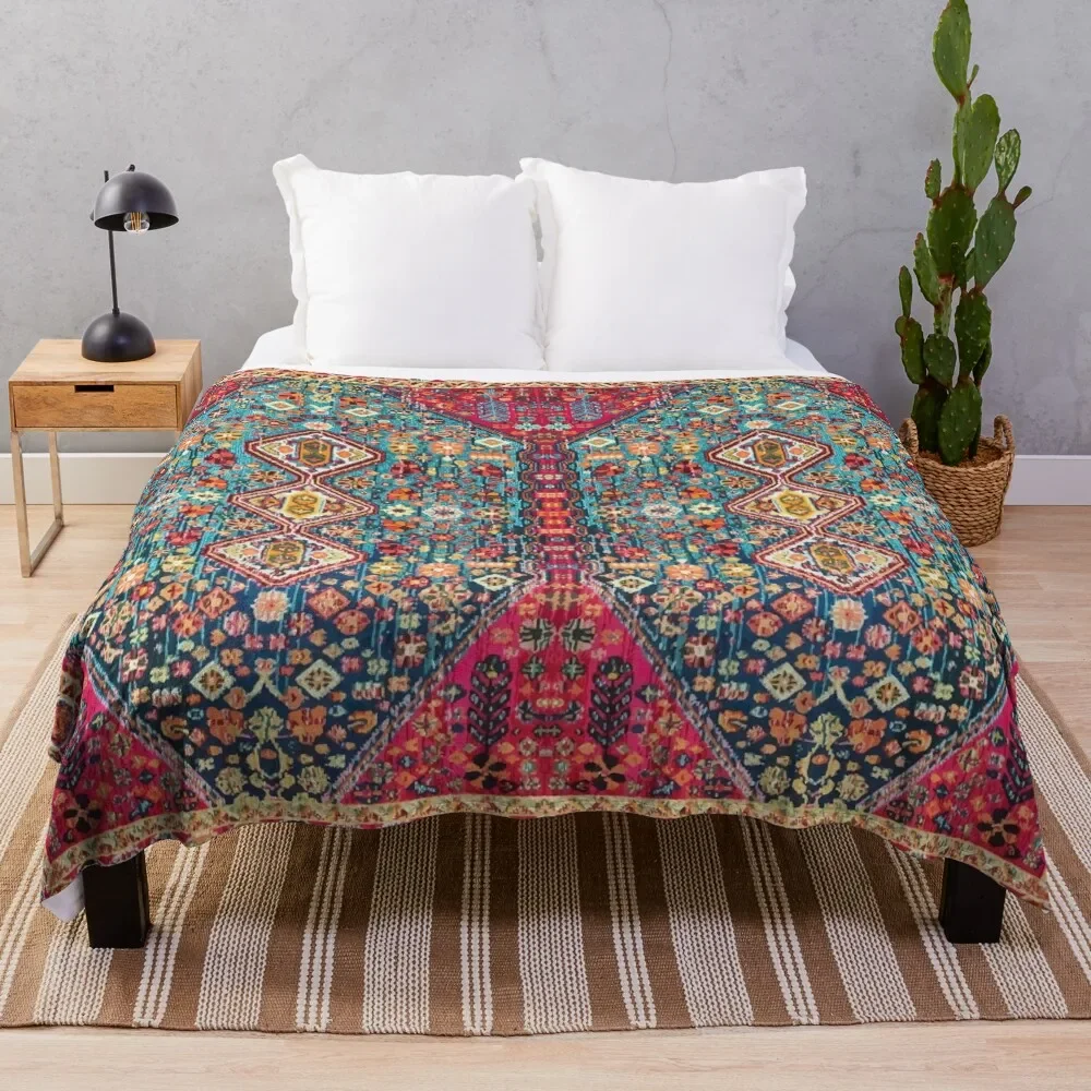 

Oriental Colored Traditional Antique Moroccan Style Fabric Design Throw Blanket Winter beds Thermal Blankets