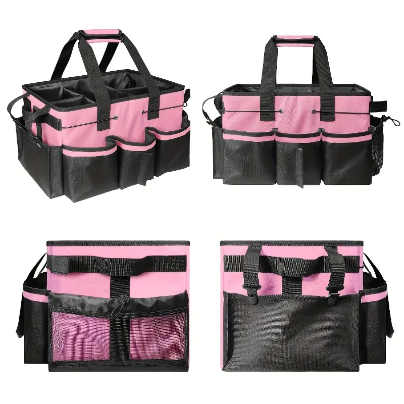 1pcs Multipurpose Cleaning Tool Organizer Bag Portable Crossbody Design Durable Oxford Fabric Storage Pouch for Home Car Travel 5