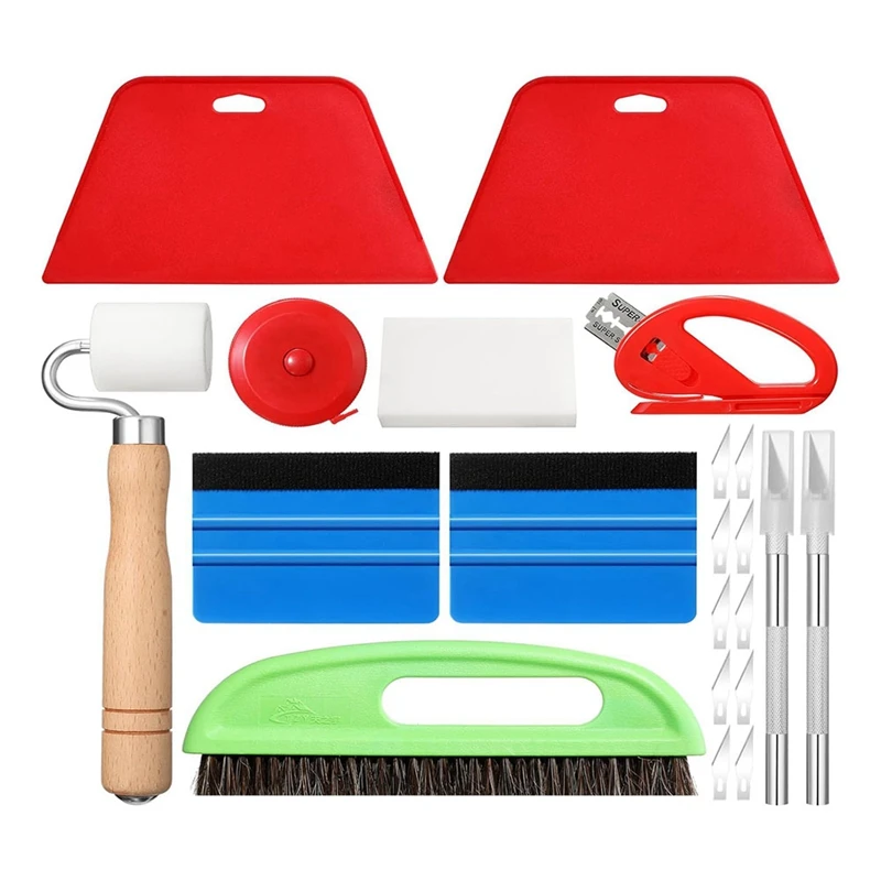 

Набор инструментов для разглаживания обоев с скребком, роллер для швов, набор кистей для обоев для подвешивания обоев, контактная бумага