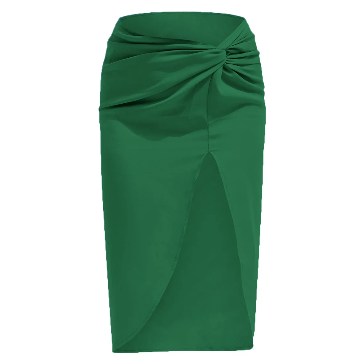 red skirt 2022 Summer Woman Skirts High Waist French Irregular Skirt Sexy Slim Solid Color Satin Slit Zipper Long Skirt Girls hoop skirt Skirts