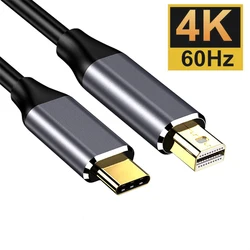 USB C Thunderbolt-3 To Mini Displayport Converter Cable Type-C To Mini DP 4k60Hz Adapter for Macbook PC Laptops Display Monitor