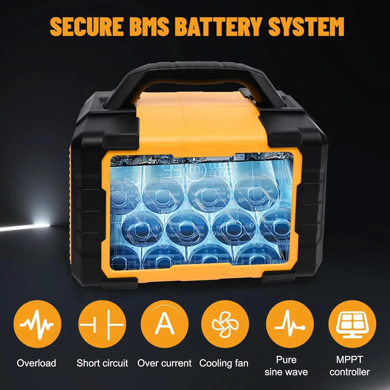 1000W Portable Power Station0 1075Wh Backup Lithium Battery 120V/1000W AC Outlet, Solar Generator for Home RV Outdoor 5