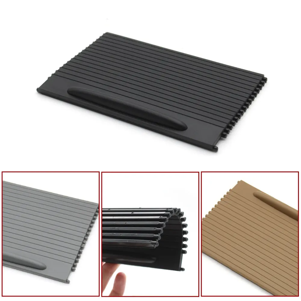 Car Front Center Console Sliding Shutters Drink Cup Holder Roller Blind Cover for Porsche Cayenne 955 2003-2010 car center console cover drink cup holder cover