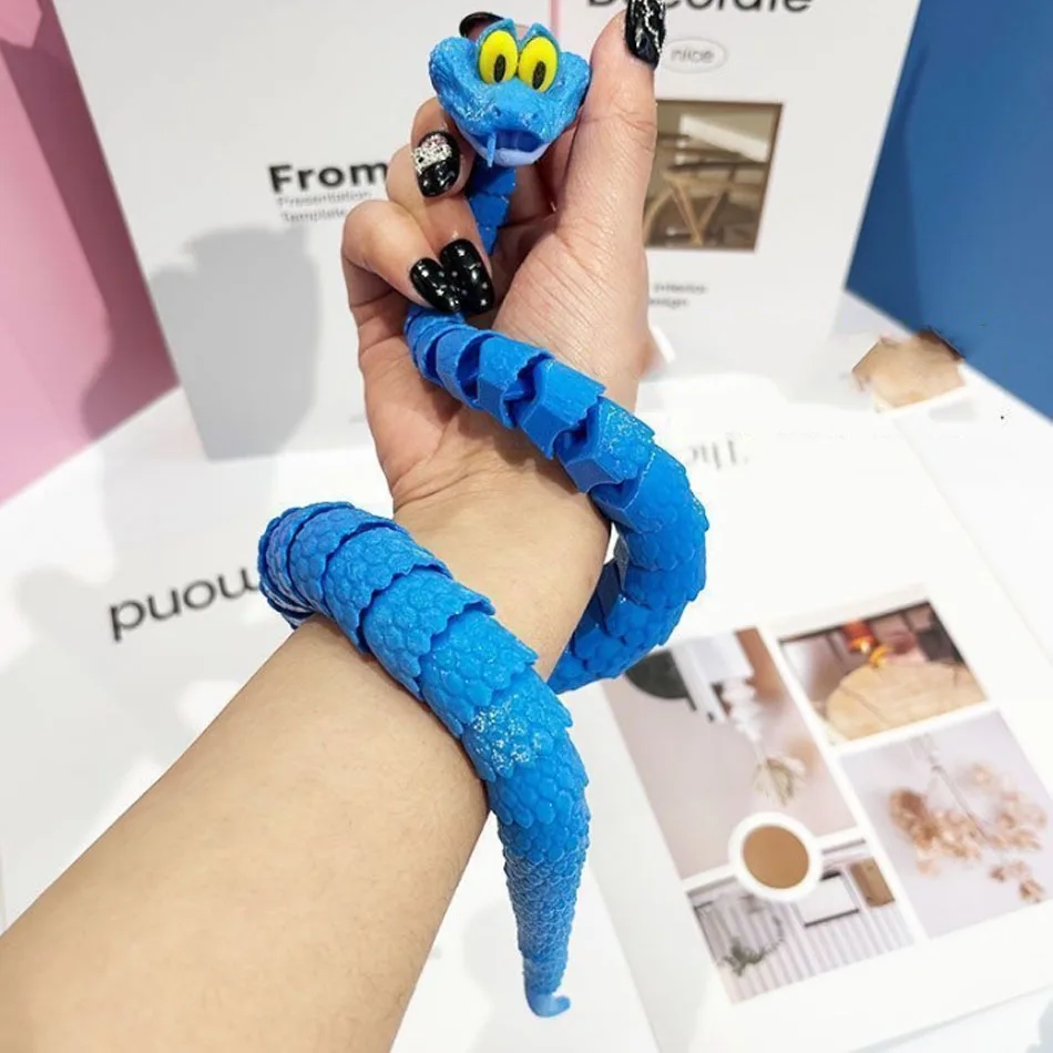 60cm Gary Snake Disney Zootopia 2 Articulated Simulation Toy Snake 3d Printed Snake Gary Model Stress Relief Toys Child Gift