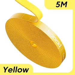 Ultimate Cable Organizer & Management System - Tearable Winder Ties for Phone Accessories and Wires (5M Yellow)