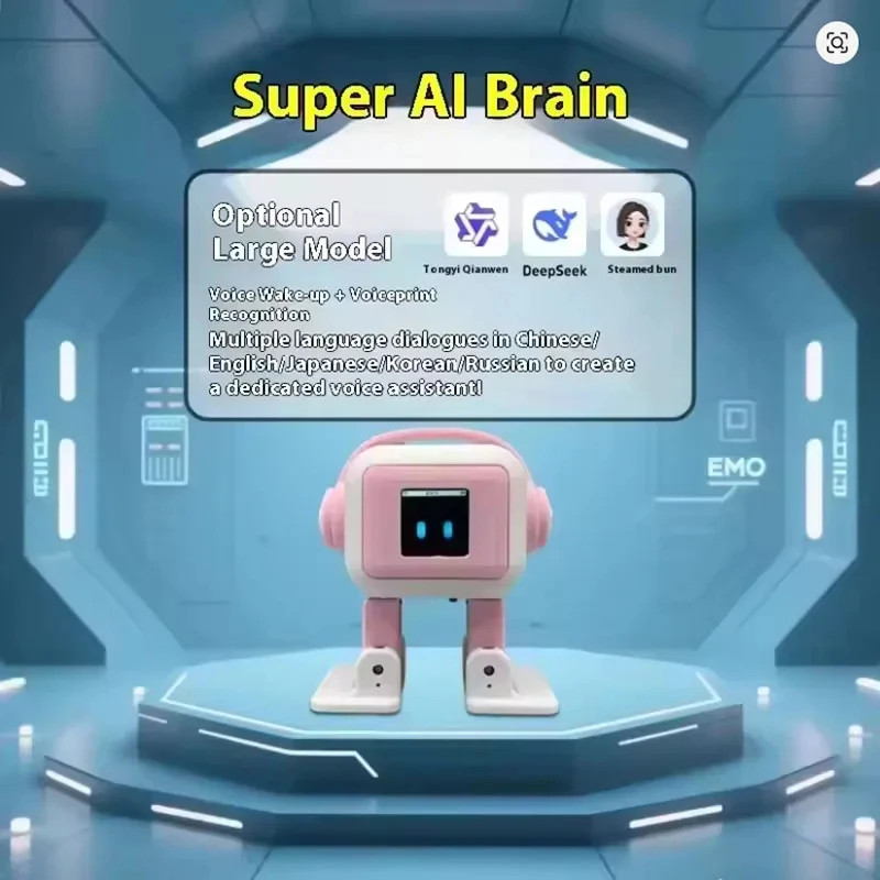 Robot di Intelligenza Artificiale Best-Seller, Robot Interattivo Intelligente per Comunicazione, Chat e Danza, Robot Emotivo da Tavolo per Bambini - immagine 3
