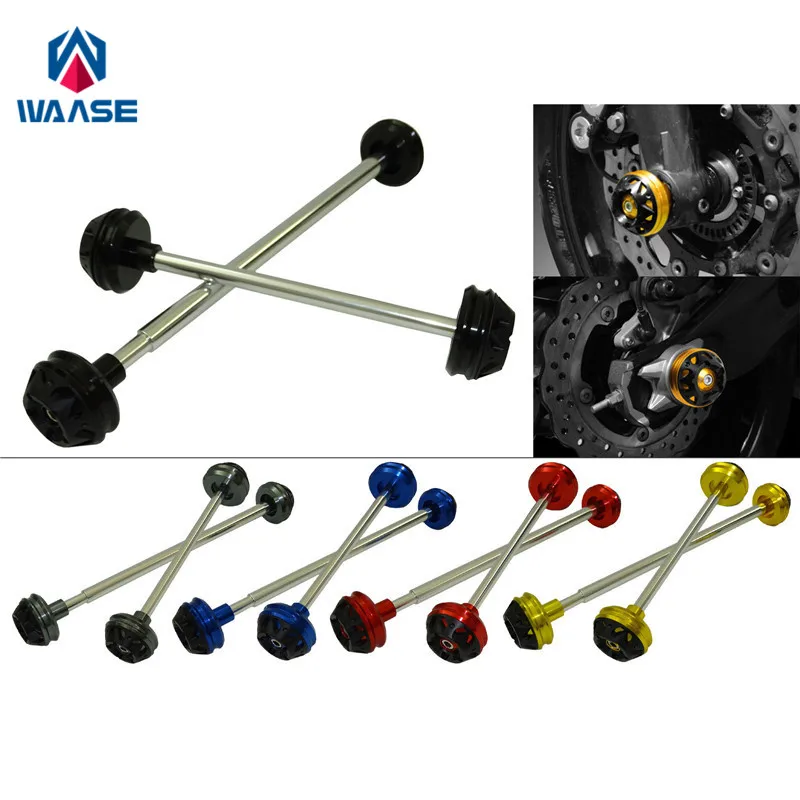 

WAASE Front & Rear Wheel Fork Axle Sliders Cap Crash Protector For Suzuki GSR750 GSX-S GSXS 750 GSXS750 2012 2013 2014 2015 2016