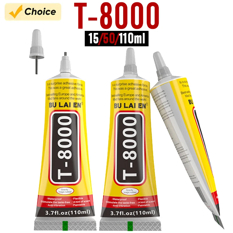 T8000 Glue 15/50/110ML Transparent Contact Adhesive for Phone Repair Jewelry Craft Electronic Component Sealing T-8000 Sealant