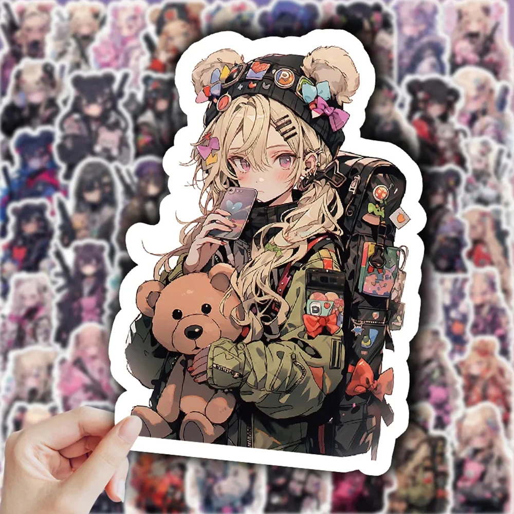 10/30/60PCS Anime Beautiful Girl Bear Killer Cool Sticker DIY Phone Laptop Luggage Skateboard Graffiti Decals Fun for Kid Toy 4