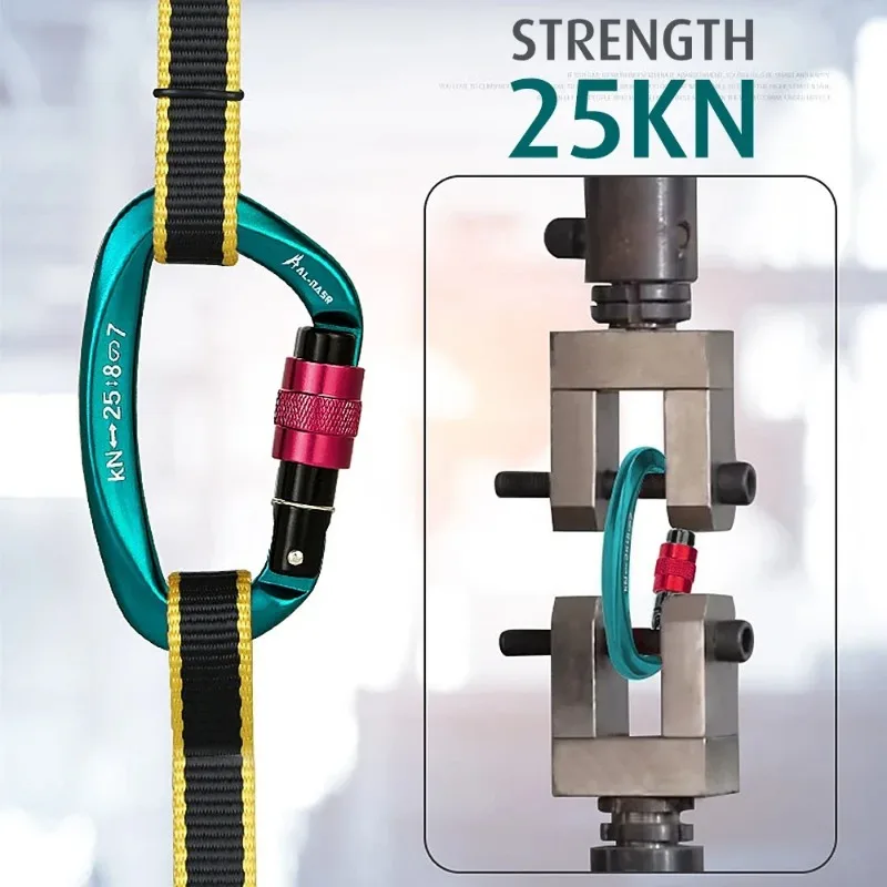 Climbing Buckle 25KN Heavy Entrance Screw Lock Suitable Climbing Air Work