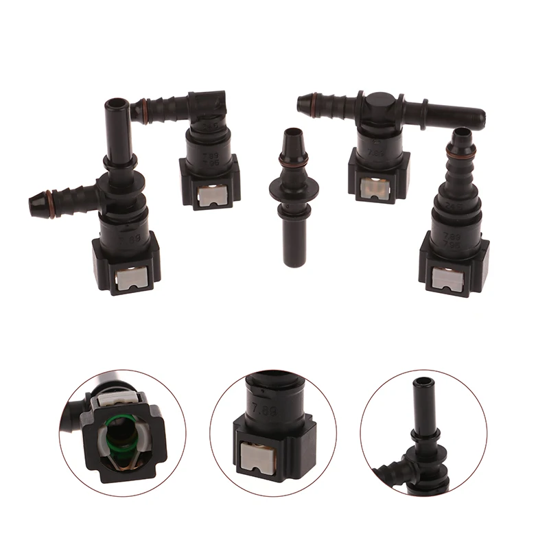 7.89 ID6 Auto Car Fuel Line Bundy Tee Hose Coupler Nylon Motorcycle Hose Coupler Quick Release Connect Connector Car Accessories hose coupler