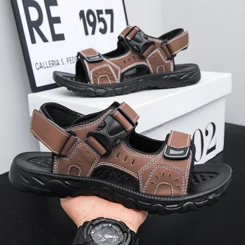 Men’s PU Leather Summer Sandals 1
