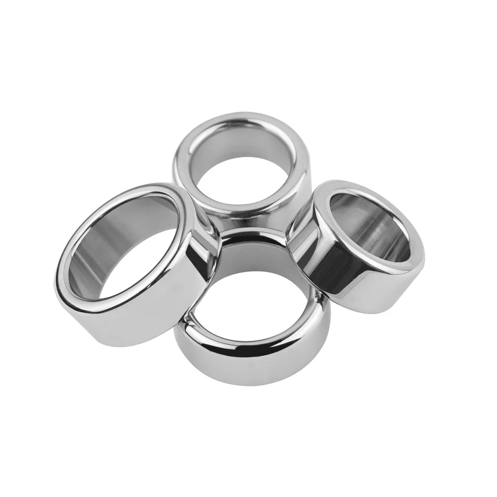 7 Size Small Stainless Steel Metal Lock Set Male Erection Delay Time Ring Bondage Sex Toy For Big Man_voghion.com