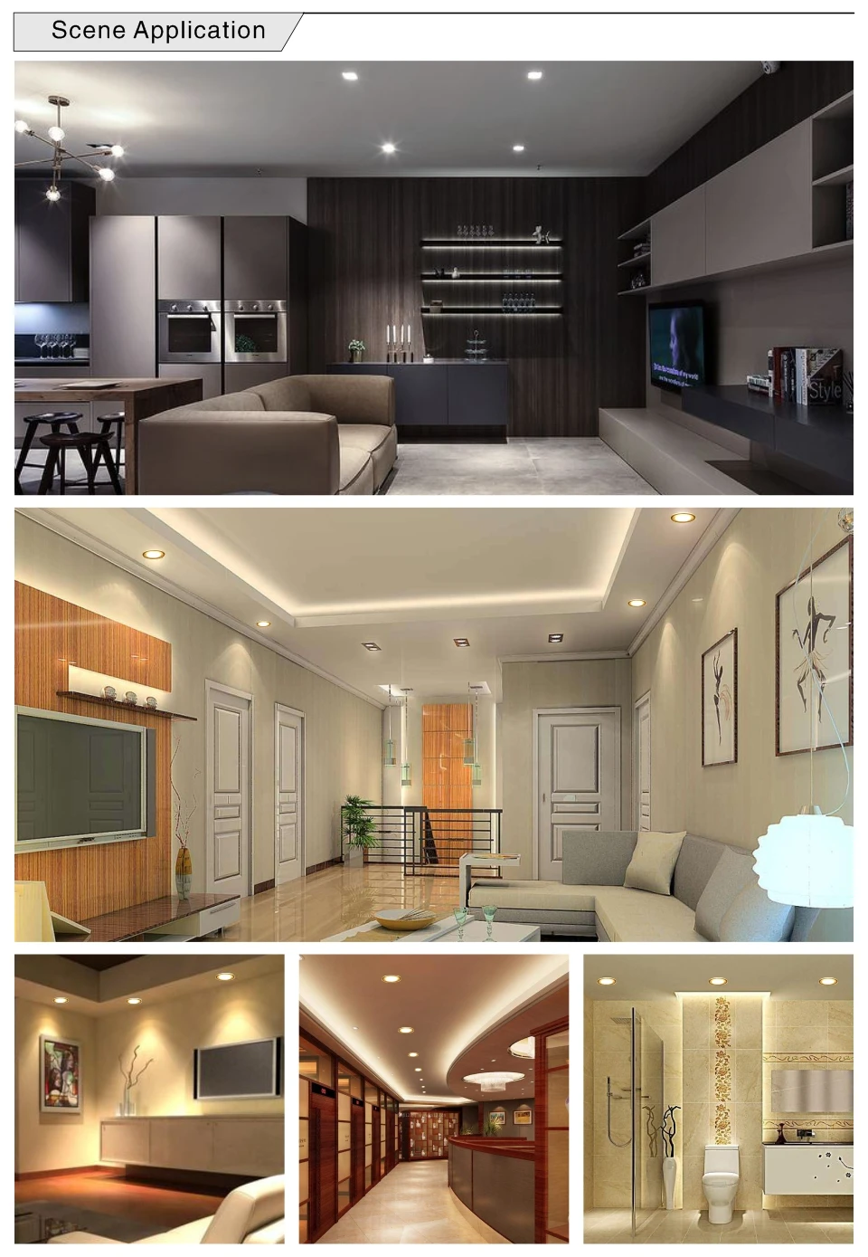 4inch LED Downlight 3Colors Changeable Spot Led 6W 220V Recessed Round Panel Light Indoor Lighting Down Light
