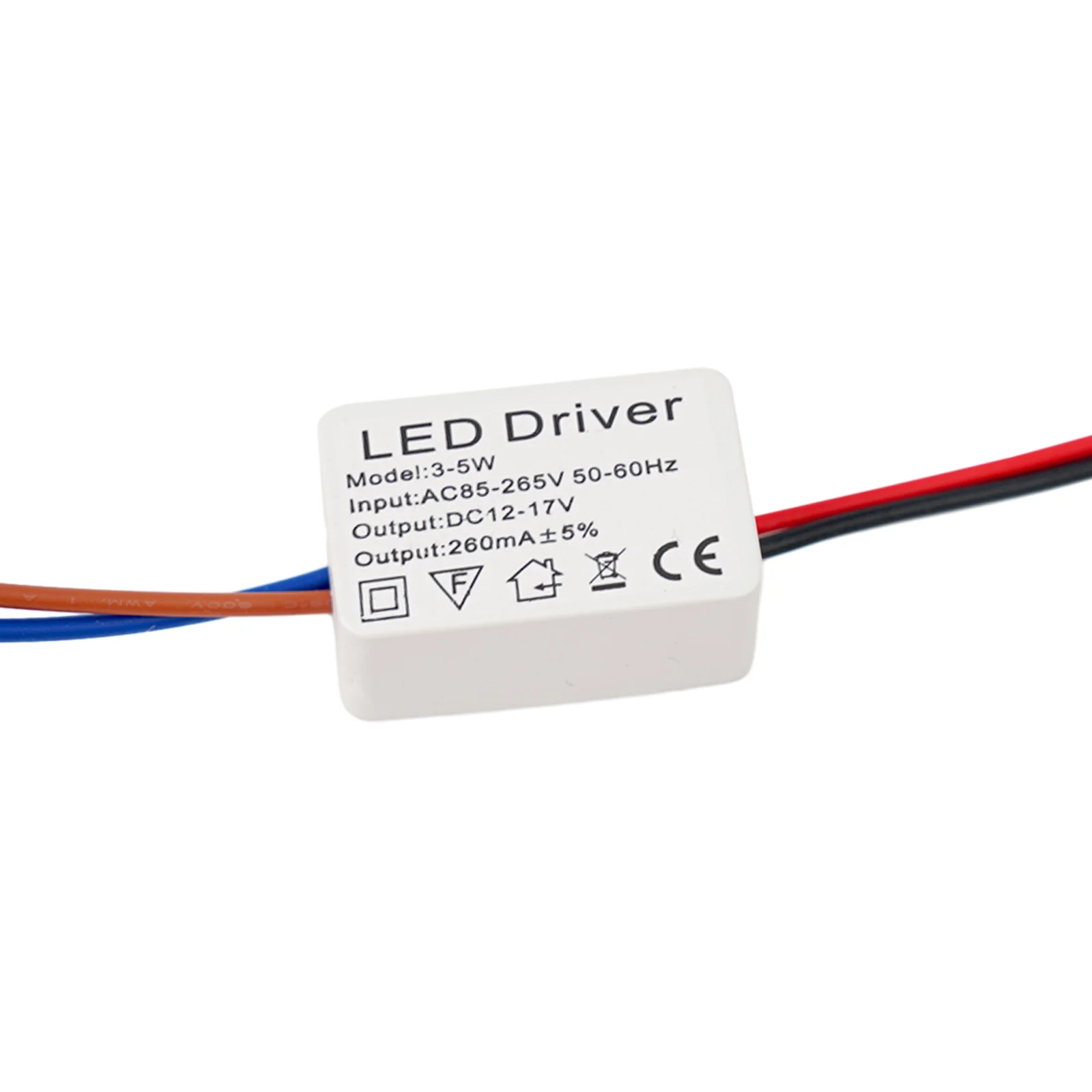 Driver LED 12W-18W, Sortie DC 36-65V 300mA - Alimentation Constante Pour Projecteurs LED, Entrée AC90-265V