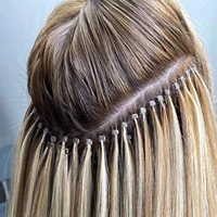 1000 pièces Extensions de cheveux Micro anneaux liens perles 5mm perles doublées de Silicone pour Extensions de cheveux humains outil-multicolore 4