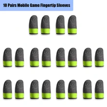 

10pairs Mobile Phone Gaming Sweat-Proof Finger Cover Fingertip Gloves Game Non-slip Touch Screen Thumb Fingertip Sleeves