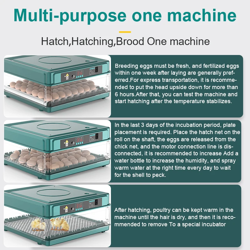 9-15 eggs incubator Chicken Goose Bird Quail Automatic Incubation Equipment Hatchery Incubation Tools EU Plug egg incubator
