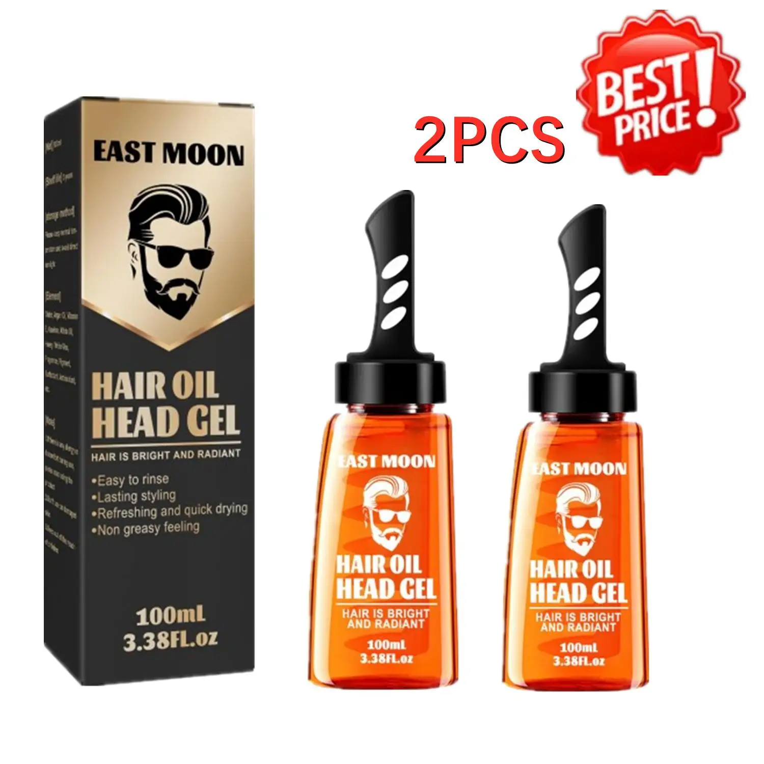 2pcs Men Hair Wax Gel With Comb Lasting Hold Cream Drying Hair Gel Oil Pomade Styling Hair Hair Oil Quick Fluffy Wax 100ML 2pcs quick release pin with lanyard for boat bimini top deck hinge marine hardware 316 stainless steel rowing boats accessories
