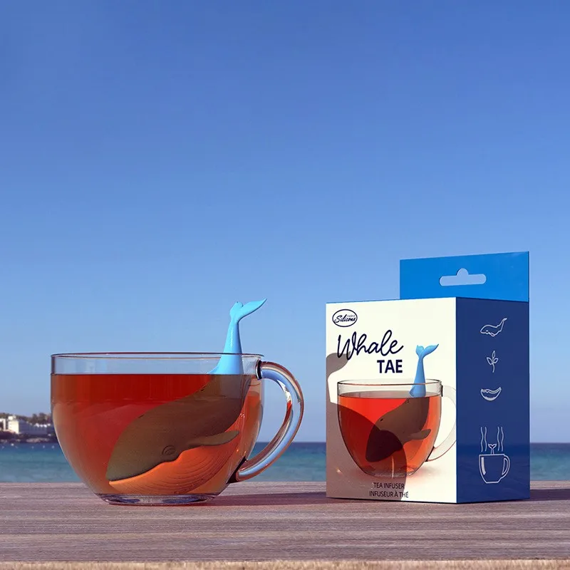 Tea Infuser Herbal Tea Infuser Fun Loose Tea Leaf Strainer Whale Shaped Silicone Filter