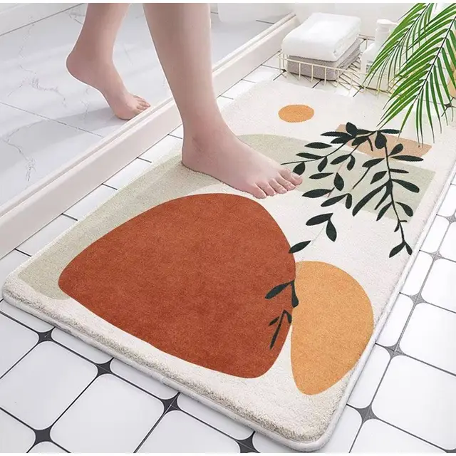 Dropship Absorbent Bathroom Bath Mat Quick Drying Coral Fleece Bathroom Rug  Non-slip Entrance Doormat Floor Mats Carpet Pad Home Decor to Sell Online  at a Lower Price