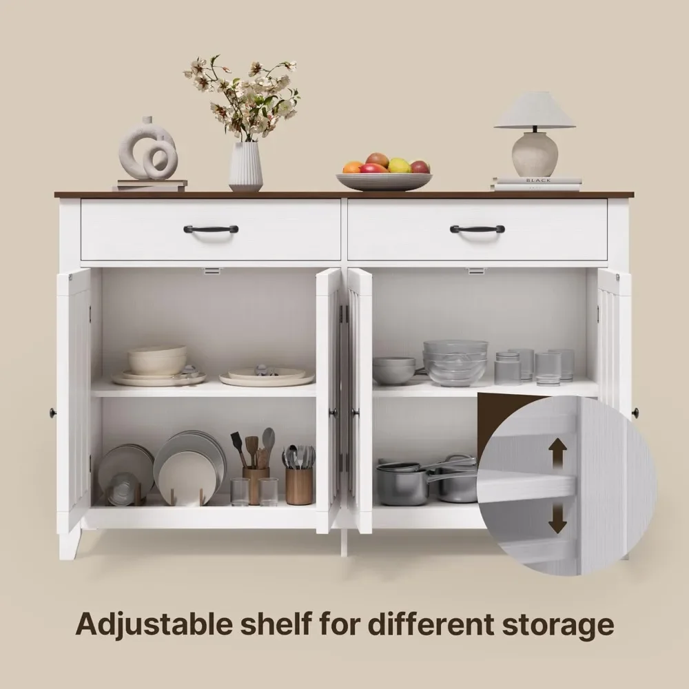 55 buffet cabinets with storage cabinets, side panel buffet with drawers and doors, kitchen storage cabinets 5