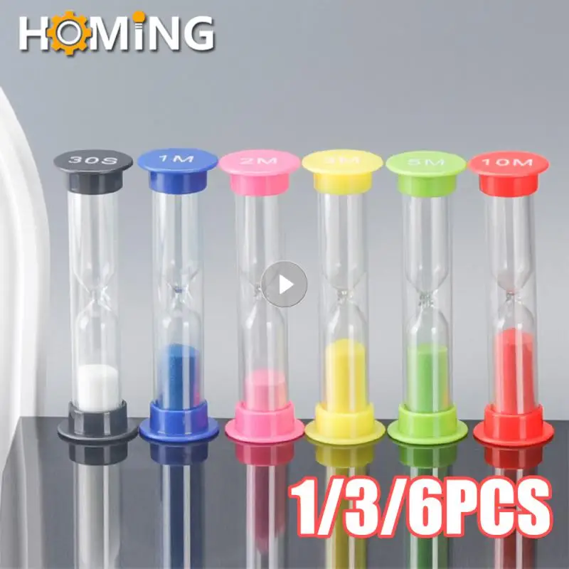 6 Pieces/set Hourglass 30S 1 2 3 5 10 Minutes Sand Table For Children Gift Home Decoration Clock Timer Desktop Ornament