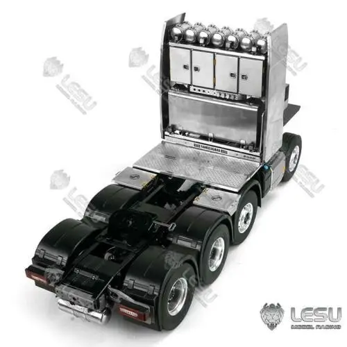 LESU 8*8 Metal Chassis Motor Compatible with 1/14 Tamiyaya RC FH16 Tractor Truck Trailer Model Toys TH16805 4