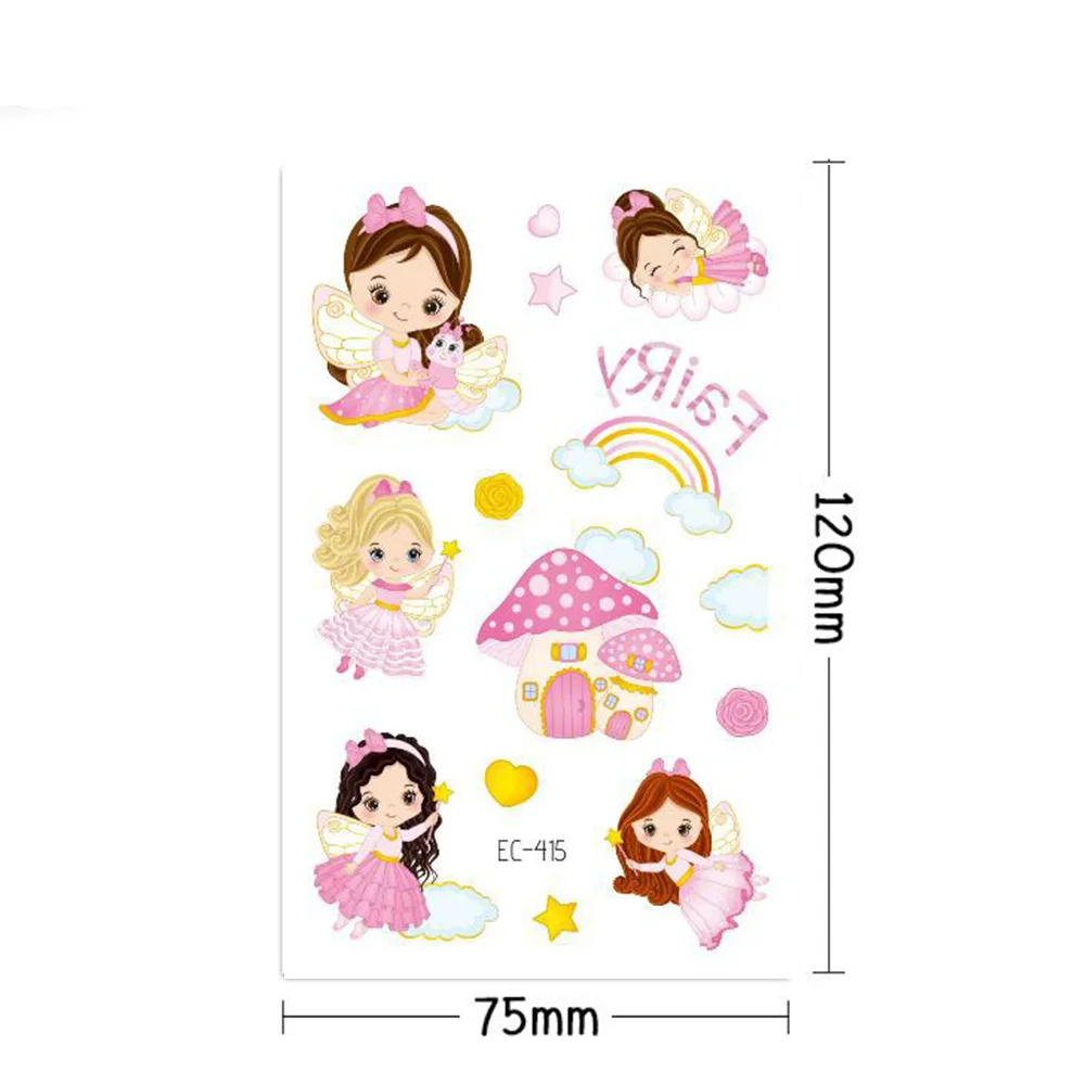 Enchanting Fairy Temporary Tattoos for Girls - 12 Sheets of Whimsical Forest and Garden Designs