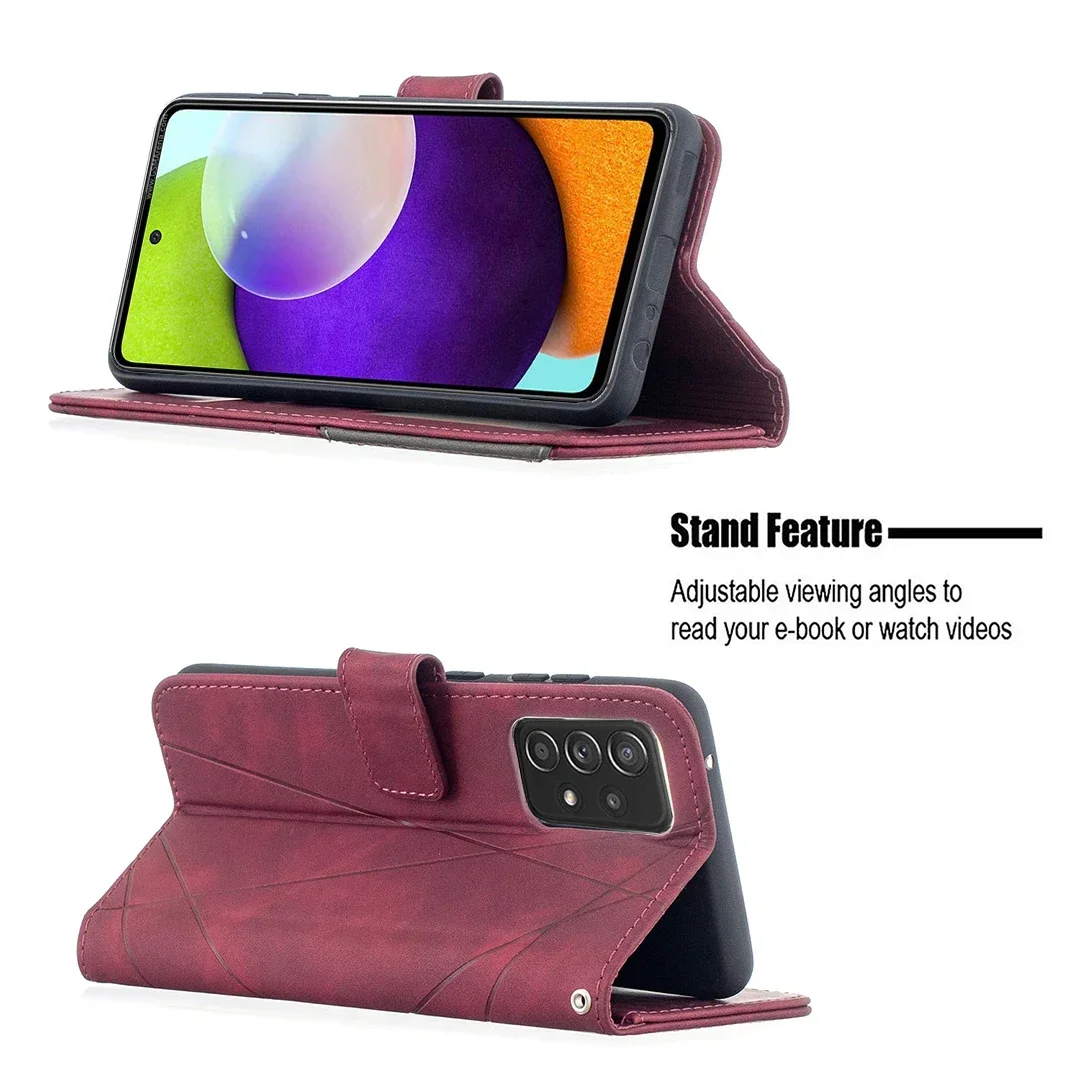 Phone Case Leather Wallet Case For Samsung Galaxy A06 A14 A15 A16 A35 A52 A53 A54 A55 S24 S23 Plus S22 S21 Ultra S20 FE